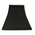 Homeroots 12 in. Black with White Lining Square Bell Shantung Lampshade 469986